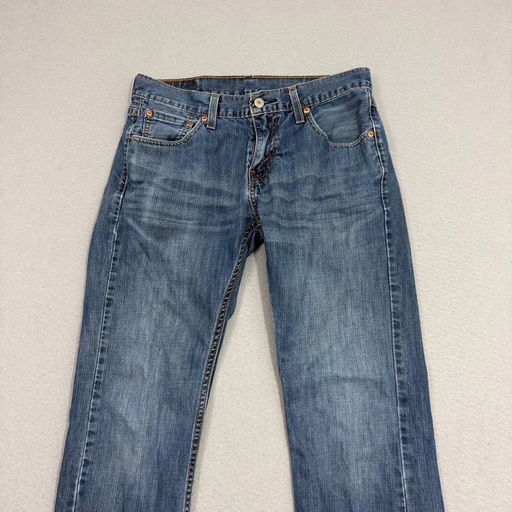 Levis 527 Slim Bootcut Jeans Men's 30x30 Blue Denim Y2K Western Rodeo Distressed